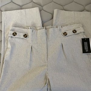 NWT Linda Matthews striped pants